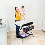 Table � langer pliante avec panier de rangement � c�t� structure en fer charge max 25kg pour nouveaux ...