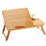 Haloyo - table de lit pour ordinateur tablette liseuse en bambou r�glable en hauteur inclinable & pliable ...