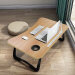 Jusch - table de lit pliable, support ordinateur portable avec 4 ports usb / tiroir / fente pour tasse ... Jusch - table de lit pliable, support ordinateur portable avec 4 ports usb / tiroir / fente pour tasse ...