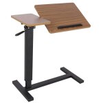 Unho - table de lit roulante bureau assis debout haut rglable de 73. 5 - 97cm tablette inclinable et ...