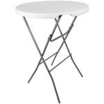 Table mange debout pliable - diam�tre 80cm h110cm - table haute pliante de bar - plateau r�sine structure ...
