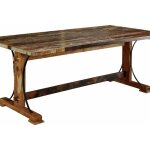 Table  manger 240x100 bois de rcupration laqu multicolore nature of spirit 14