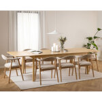 Table � manger 8 places 200x100x75 cm d�cor ch�ne - dini