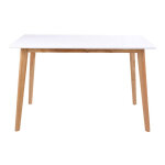 M&s - table � manger 120x70x75 cm blanc et naturel - kongas