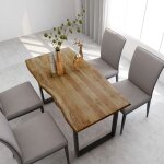 Vidaxl - table de salle à manger 140x70x76 cm bois d'acacia solide Vidaxl - table de salle à manger 140x70x76 cm bois d'acacia solide