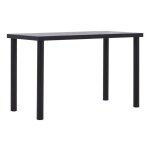 Table � manger bois gris b�ton et pieds m�tal noir sirra 120 cm