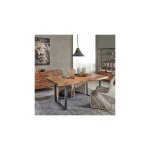 Hellin - table à manger 220x100x77 cm en acacia et métal - nesly Hellin - table à manger 220x100x77 cm en acacia et métal - nesly