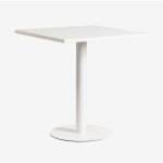 Sklum - table de cuisine carr�e 70x70 cm en m�tal mizzi blanc gardenia