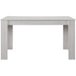 [en. casa] - table de salle � manger nora pour 6 personnes effet ch�ne blanc 140 x 90 cm
