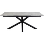 Drawer - table  manger extensible 6  12 personnes en cramique et mtal 200 - 240x100cm - gris - eurema ...