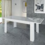 Table � manger extensible 8 - 10 personnes design moderne blanc jesi long