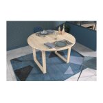 Parisot - table a manger extensible - betty - ronde - d�cor chene - 4 / 6 personnes - 120 / 155 x 120 ...