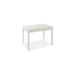 Table à manger extensible bois de frêne blanc mélaminé 60x90 - 120 cm Table à manger extensible bois de frêne blanc mélaminé 60x90 - 120 cm