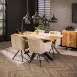 Pier import - table � manger extensible � bords ronds en bois d'acacia 175 - 275 cm melbourne