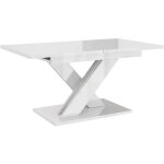 Dusine - table a manger extensible bruce - blanc laque 140 - 180 cm Dusine - table a manger extensible bruce - blanc laque 140 - 180 cm