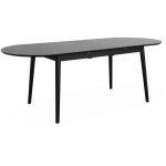 Sweeek - table  manger extensible noire ovale lisa 6  8 places, 160  210 cm