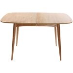 Table à manger extensible rectangulaire en bois clair l130 - 160 cm nordeco Table à manger extensible rectangulaire en bois clair l130 - 160 cm nordeco