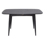 Table à manger extensible rectangulaire en bois noir l130 - 160 cm nordeco Table à manger extensible rectangulaire en bois noir l130 - 160 cm nordeco