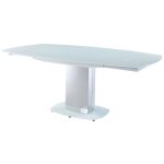 Vente - unique - table � manger extensible talicia - verre tremp� & m�tal - 6 � 8 personnes - coloris ...