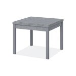 Argonauta - table � manger gris b�ton avec ouverture livre en bois m�lamin� cm 90x90 - 180