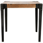 Table à manger industrielle en acier et bois manguier massif l80 cm madison Table à manger industrielle en acier et bois manguier massif l80 cm madison