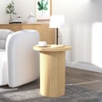 Shyfoy - table  manger de jardin en bois massif - base ronde - de 18 pouces - table basse d'extrieur ...