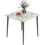 Unho - table  manger marbre: grande tables de cuisine 4 personnes carre 80x80cm meubles de salle  ...