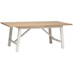 Atmosphera - table à manger olbia en acacia l200cm blanc créateur d'intérieur Atmosphera - table à manger olbia en acacia l200cm blanc créateur d'intérieur