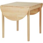 Table  manger pliante 2 abattants - table ovale extensible - dim. 140l x 70l x 75h cm - bois pin