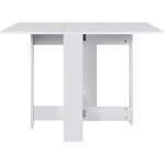 Yongqing - table à manger pliante de 4 à 6 personnes de style contemporain blanc - couleur chêne mat Yongqing - table à manger pliante de 4 à 6 personnes de style contemporain blanc - couleur chêne mat