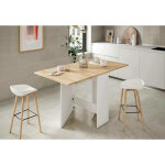 Abitare - table � manger pliante avec plateau rabattable, table auxiliaire refermable, 78 x 77 x 31 cm, ...