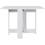 Table � manger pliante de style contemporain table de cuisine pliable 1037673. 4cm blanc
