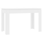 Table � manger rectangulaire bois blanc brillant jonan 120cm