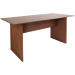 Sweeek - table � manger rectangulaire effet bois sculpt� 4 - 6 places. 170cm. couleur noyer