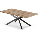 Privatefloor - table à manger rectangulaire - industrielle - bois et métal - bayron bois naturel Privatefloor - table à manger rectangulaire - industrielle - bois et métal - bayron bois naturel