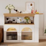 Wishdor - table à manger extensible, table de bar rotative avec bande lumineuse led de 1 m de long, blanc ... Wishdor - table à manger extensible, table de bar rotative avec bande lumineuse led de 1 m de long, blanc ...