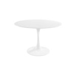 Table  manger ronde - 120 cm - tulip blanc