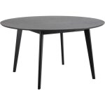 Table  manger ronde 140x140x76 cm dcor chne noir - selda