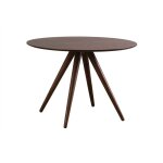 Miliboo - table à manger ronde design noyer d106 cm walford Miliboo - table à manger ronde design noyer d106 cm walford