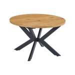 Home deluxe - table de salle  manger ronde  rallonges aventura avec pied en toile - 120 - 160 x 120 ...