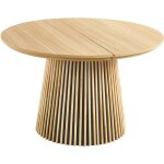 Table � manger ronde extensible keanu 120 - 160 - 200 x 120 cm ch�ne.