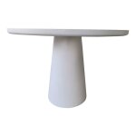 Drawer - table  manger 4 personnes ronde en fibre de ciment - blanc - danli