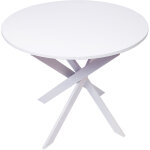 Skraut home - table � manger ronde fixe, mod�le zen, 90 x 90 x 77 cm de haut capacit� jusqu'� 4 personnes, ...