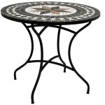 Table à manger ronde kipos mosaïque noir d90cm - atmosphera créateur d'intérieur Table à manger ronde kipos mosaïque noir d90cm - atmosphera créateur d'intérieur