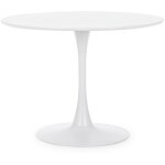 Hellin - table de salle  manger table bloom blanche d100