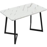 Table à manger structure en métal table rectangulaire en marbre moderne table de cuisine avec pieds pour ... Table à manger structure en métal table rectangulaire en marbre moderne table de cuisine avec pieds pour ...