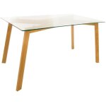 Atmosphera - table � manger taho verre tremp� l150cm cr�ateur d'int�rieur