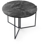 Table a manger - yaprak - anthracite - ronde - 4 personnes - 100 x 100 x 72 cm
