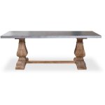 Intensedeco - table en mtal et pin vieilli luberon style monastre