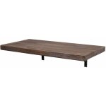 Table murale de cuisine tablette pliante en bois solide pliable 100x50cm marron fonc 040005089